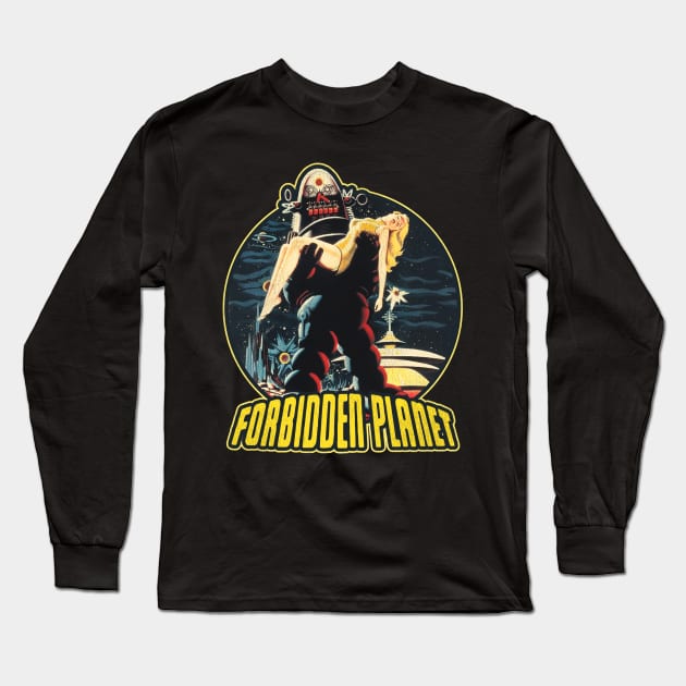 Forbidden Planet / Sci Fi Classic Movie Long Sleeve T-Shirt by darklordpug